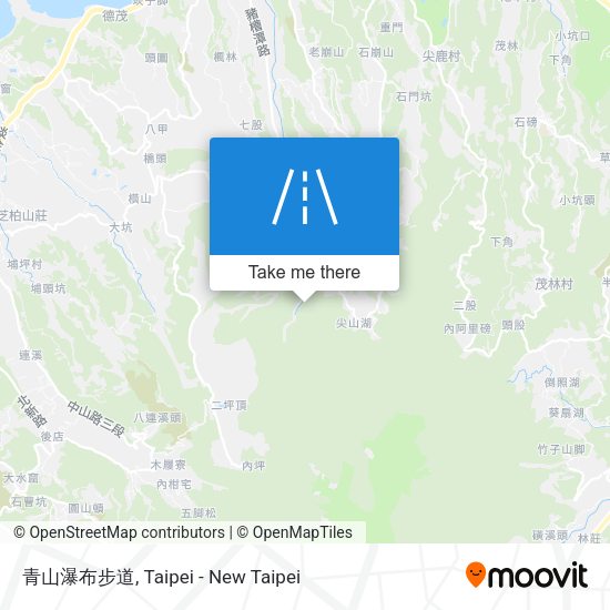 青山瀑布步道 map