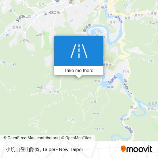 小坑山登山路線 map