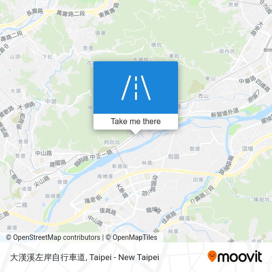 大漢溪左岸自行車道 map