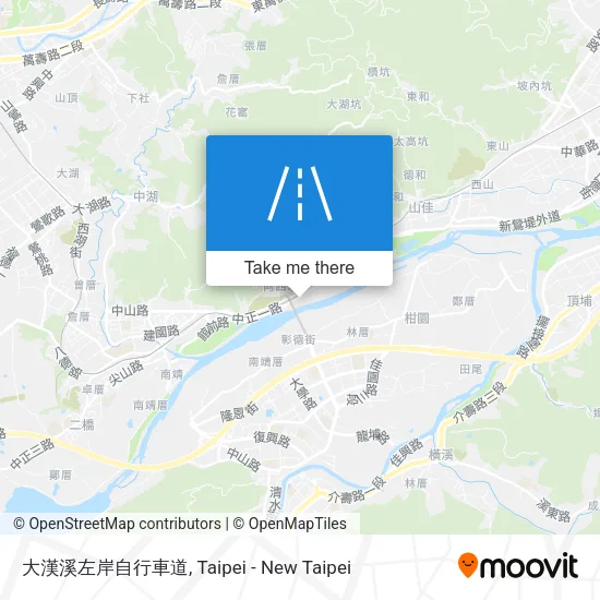 大漢溪左岸自行車道 map