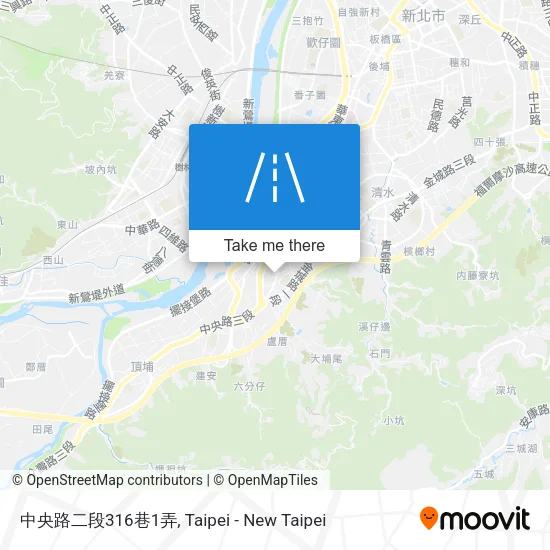 中央路二段316巷1弄地圖