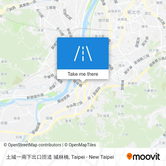 土城一南下出口匝道 城林橋地圖
