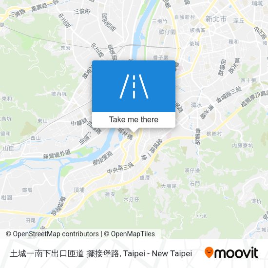 土城一南下出口匝道 擺接堡路 map