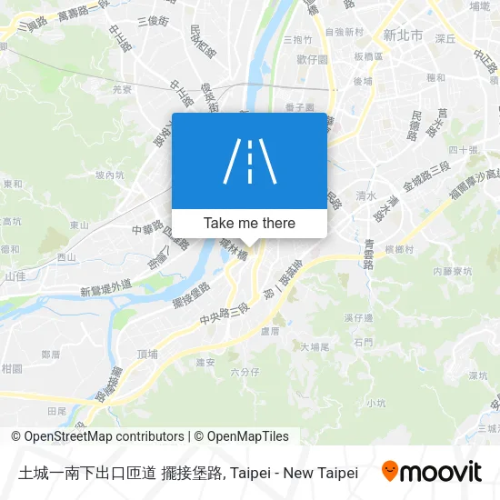 土城一南下出口匝道 擺接堡路地圖