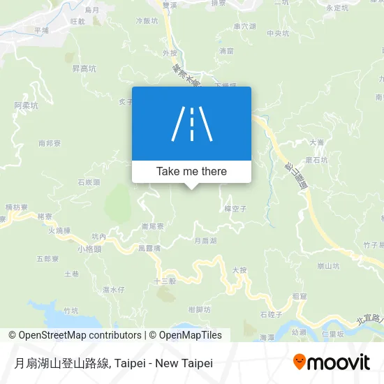 月扇湖山登山路線地圖