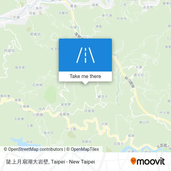 陡上月扇湖大岩壁地圖