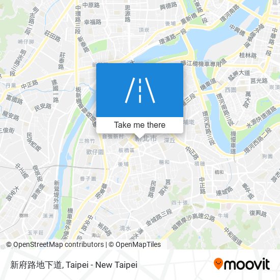 新府路地下道 map