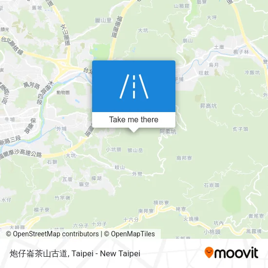 炮仔崙茶山古道 map