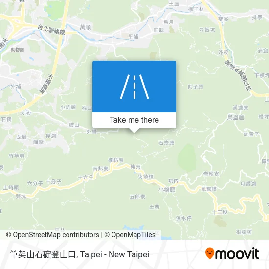 筆架山石碇登山口地圖