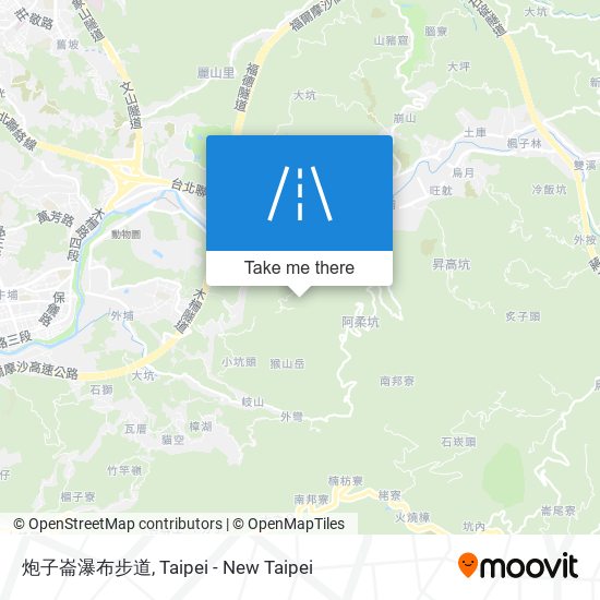 炮子崙瀑布步道 map