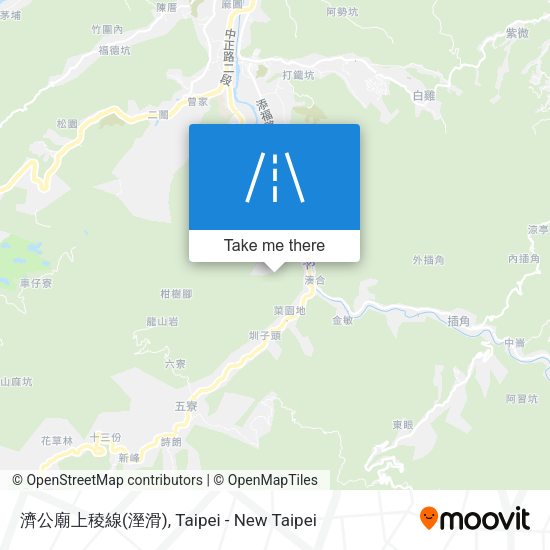 濟公廟上稜線(溼滑)地圖
