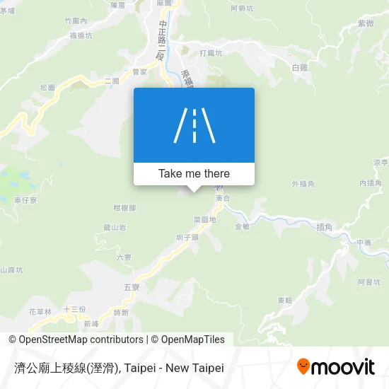 濟公廟上稜線(溼滑) map
