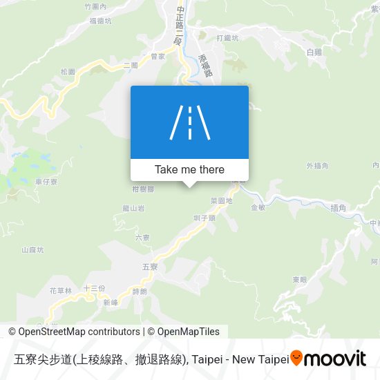 五寮尖步道(上稜線路、撤退路線) map