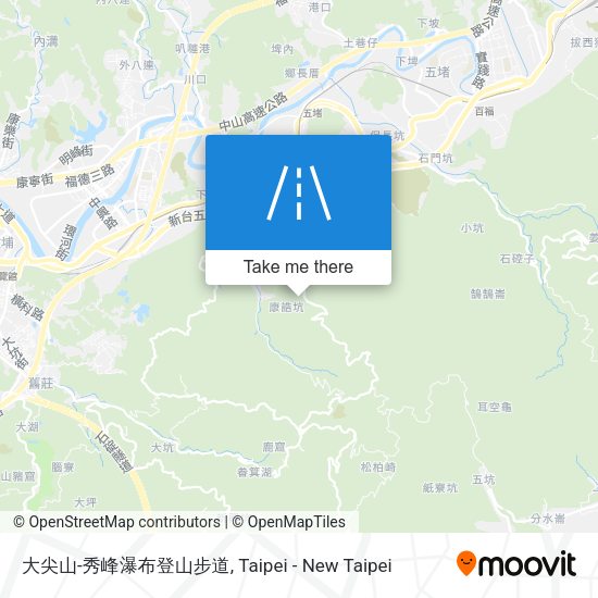 大尖山-秀峰瀑布登山步道 map