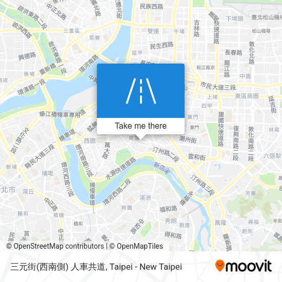 三元街(西南側) 人車共道 map