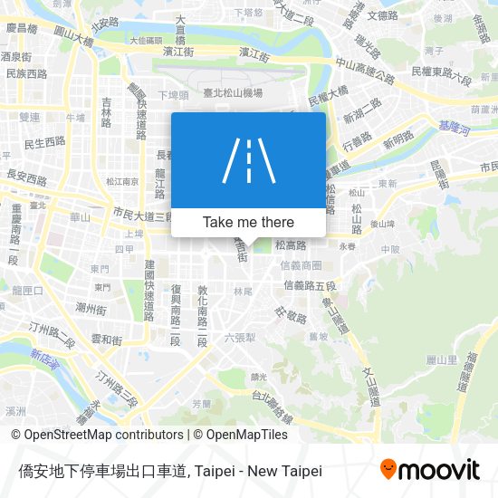 僑安地下停車場出口車道地圖