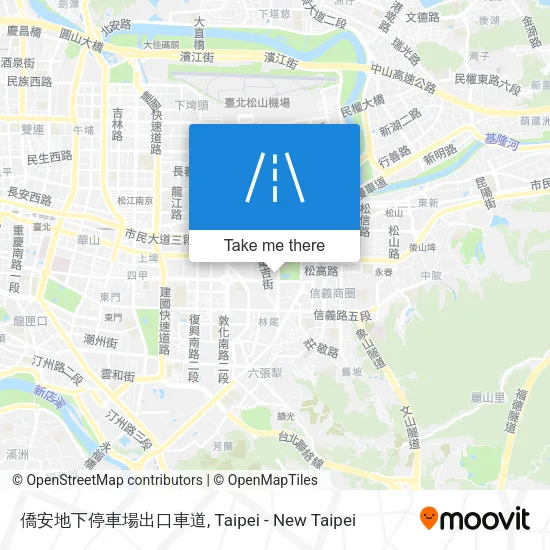 僑安地下停車場出口車道地圖