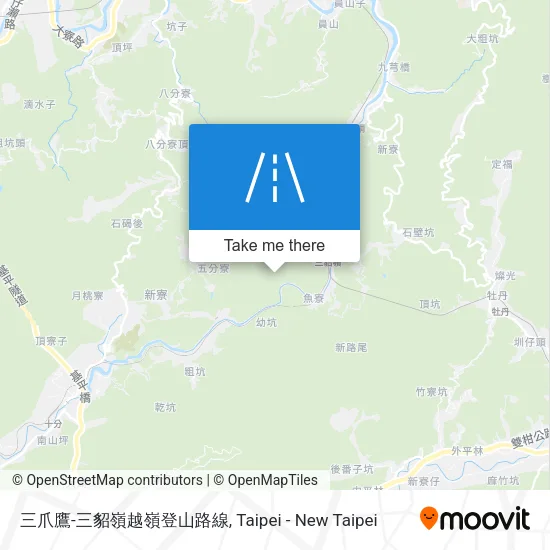 三爪鷹-三貂嶺越嶺登山路線 map