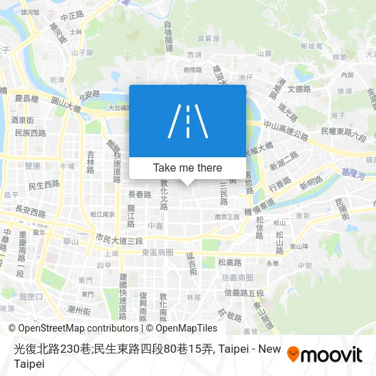 光復北路230巷;民生東路四段80巷15弄地圖