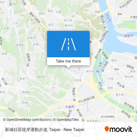 新城社區堤岸運動步道 map