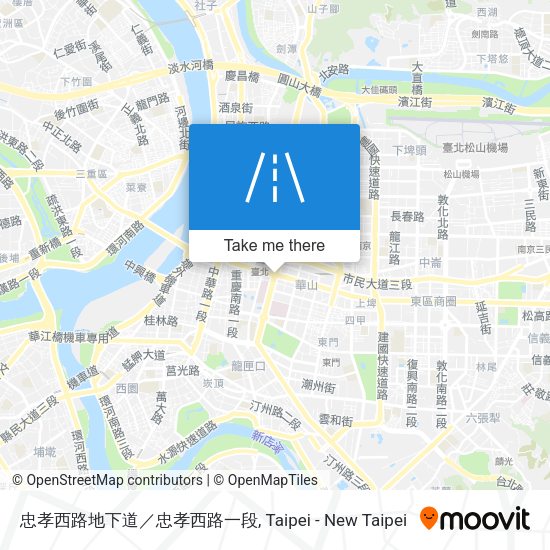 忠孝西路地下道／忠孝西路一段地圖