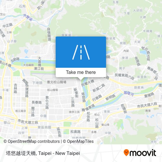 塔悠越堤天橋 map