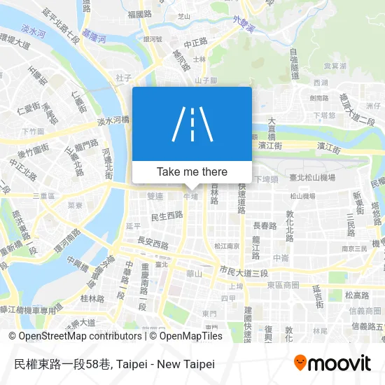 民權東路一段58巷地圖