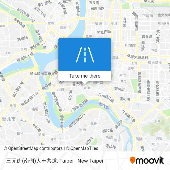三元街(南側)人車共道 map