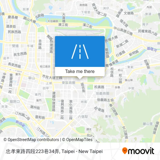 忠孝東路四段223巷34弄地圖