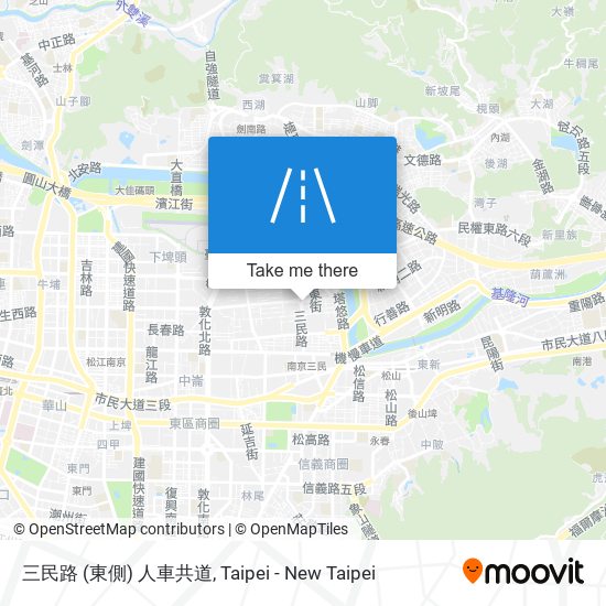 三民路 (東側) 人車共道 map