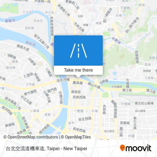 台北交流道機車道 map