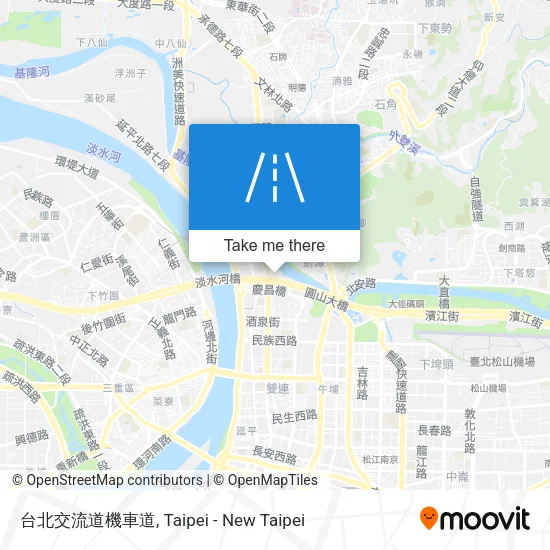 台北交流道機車道 map