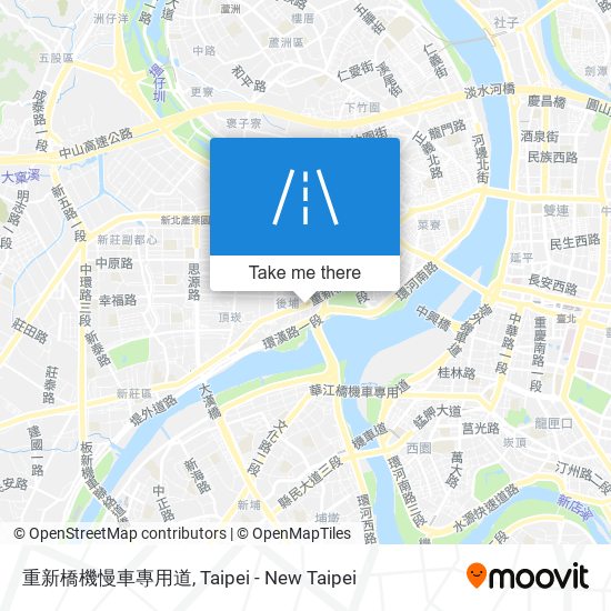 重新橋機慢車專用道 map