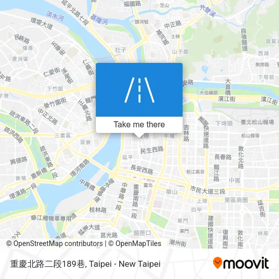 重慶北路二段189巷地圖