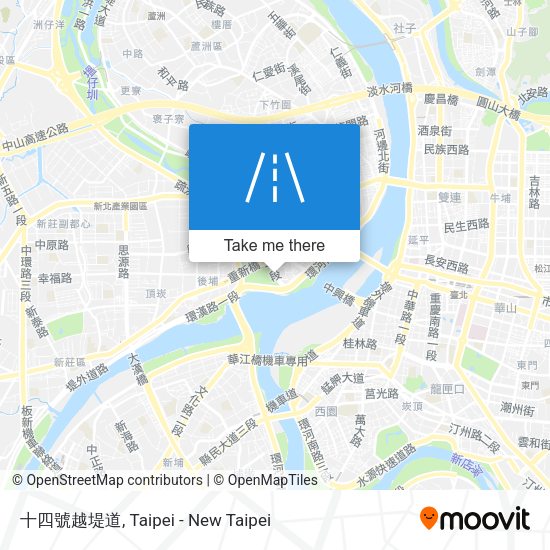 十四號越堤道 map