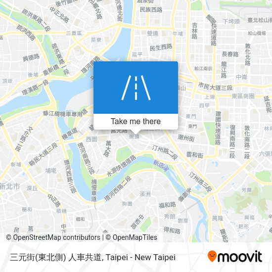三元街(東北側) 人車共道 map