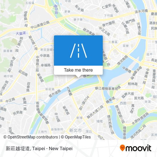 新莊越堤道地圖