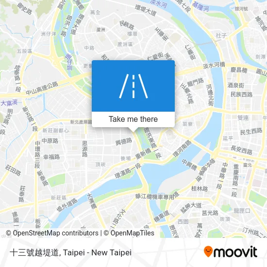十三號越堤道 map