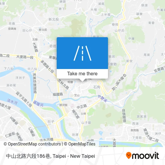中山北路六段186巷地圖