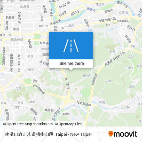 南港山縱走步道拇指山段 map