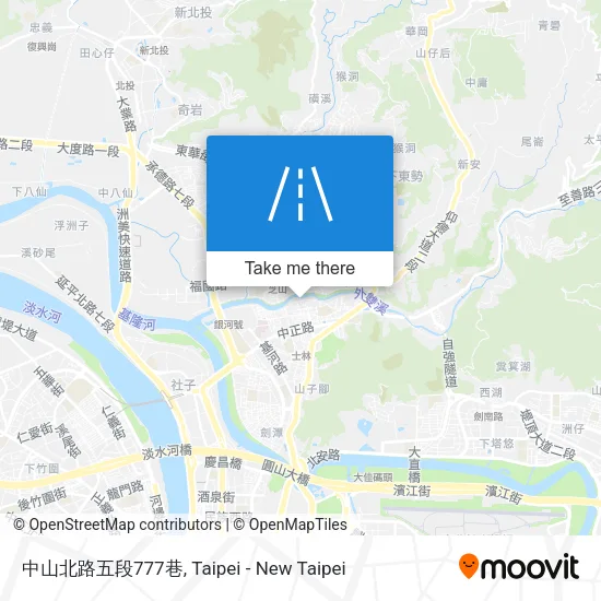 中山北路五段777巷地圖