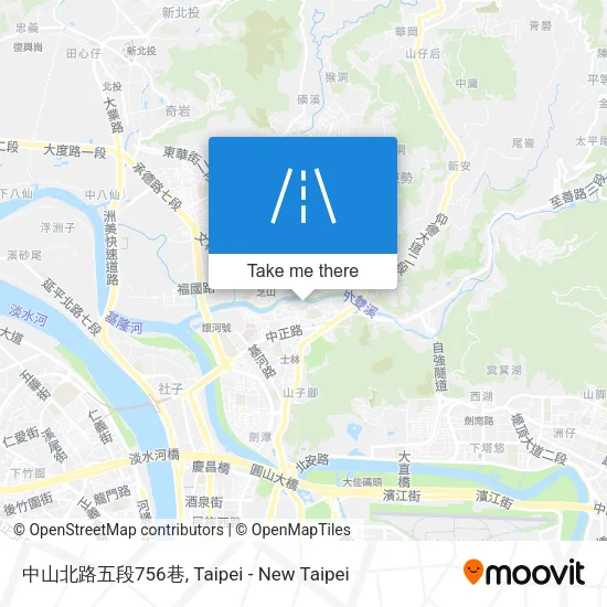 中山北路五段756巷地圖