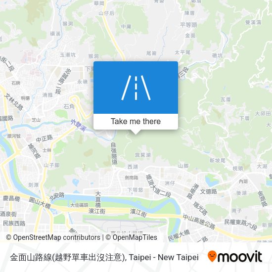 金面山路線(越野單車出沒注意)地圖