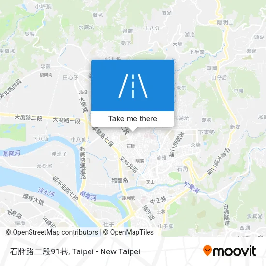 石牌路二段91巷地圖