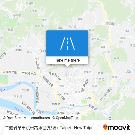 軍艦岩單車跳岩路線(挑戰級)地圖