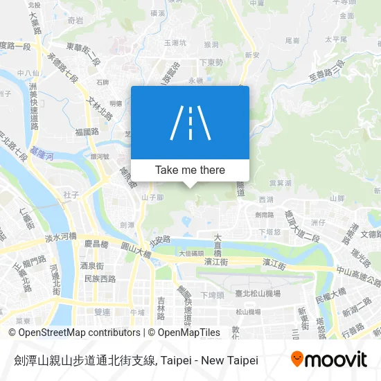 劍潭山親山步道通北街支線 map