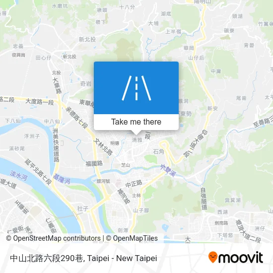中山北路六段290巷地圖