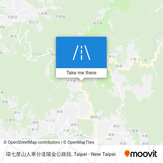 環七星山人車分道陽金公路段地圖