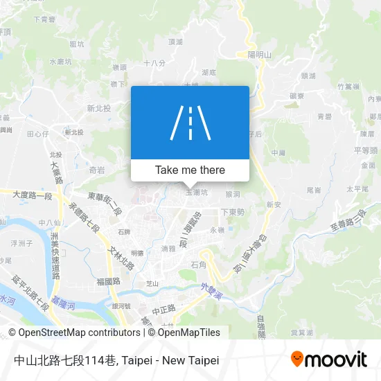 中山北路七段114巷地圖