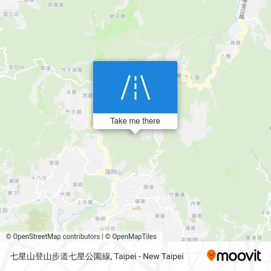七星山登山步道七星公園線 map